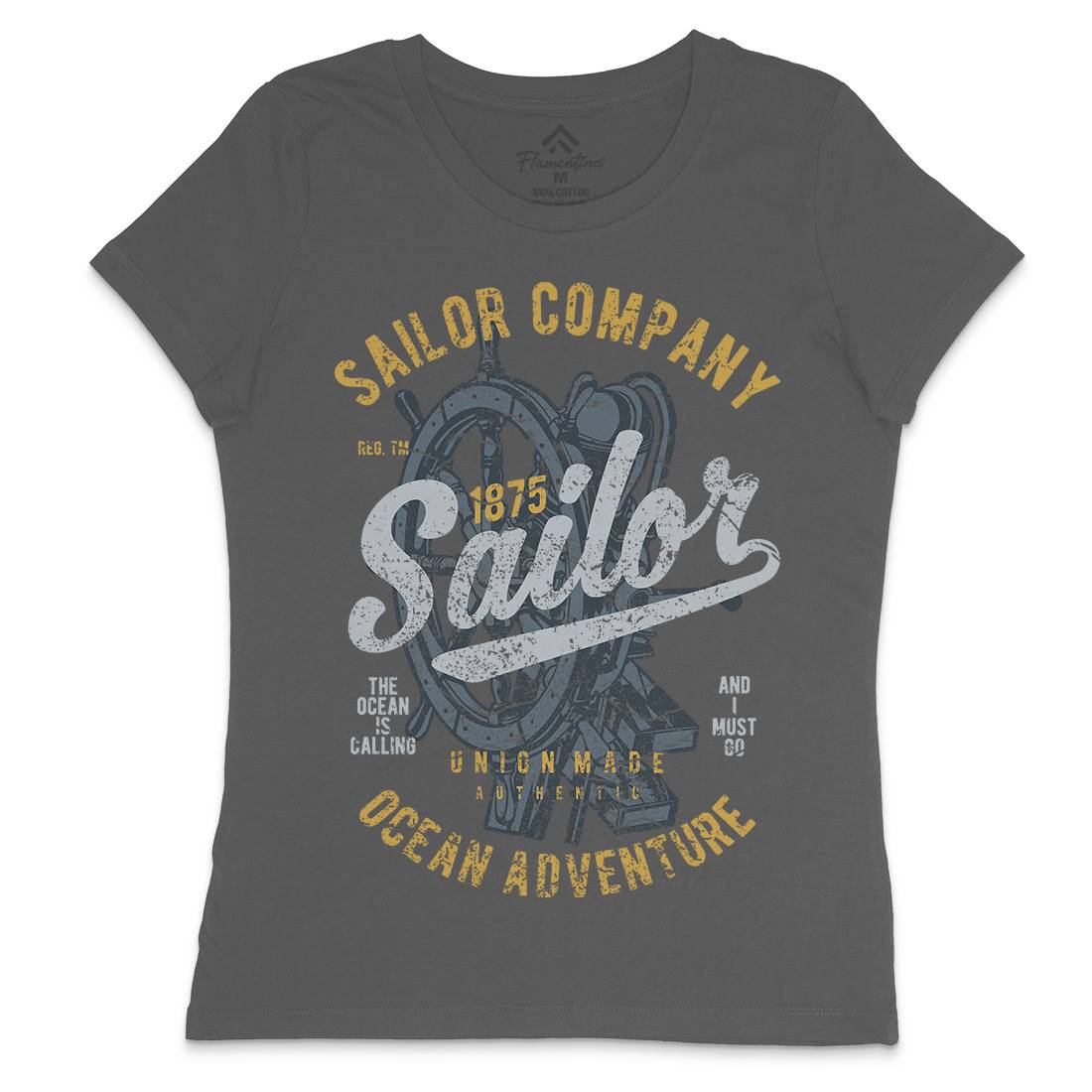 Sailor Womens Crew Neck T-Shirt Navy A750