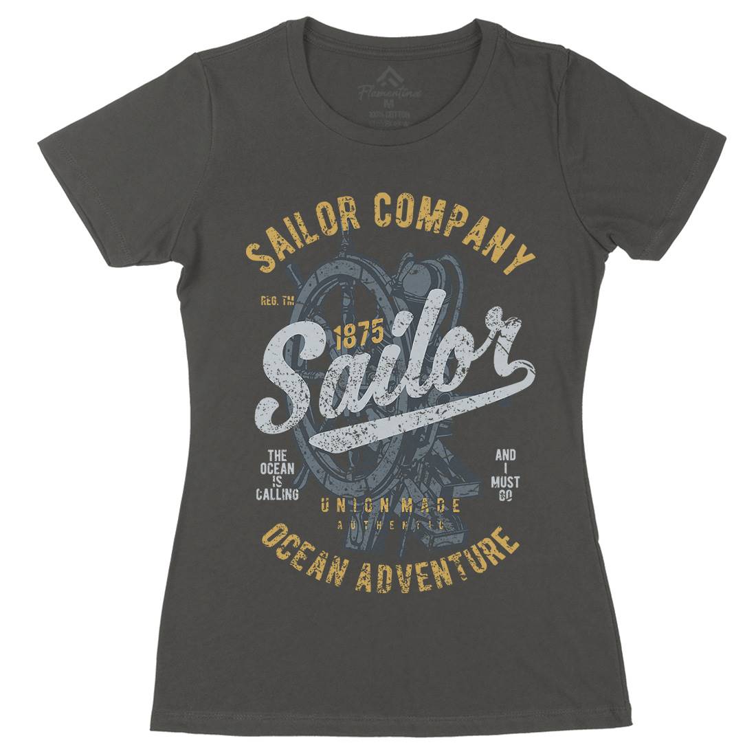 Sailor Womens Organic Crew Neck T-Shirt Navy A750