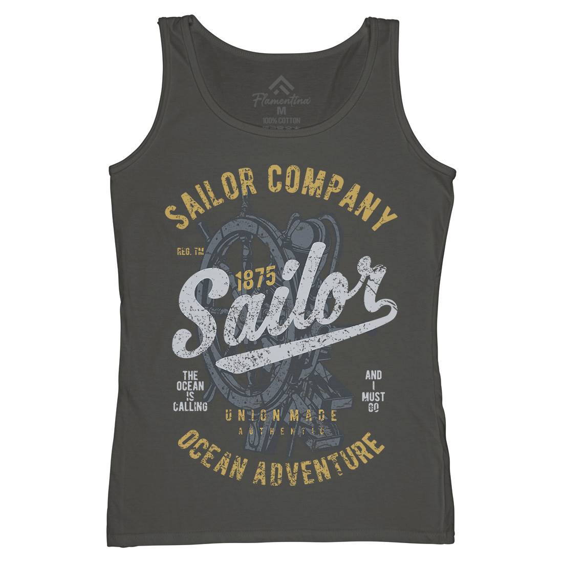 Sailor Womens Organic Tank Top Vest Navy A750