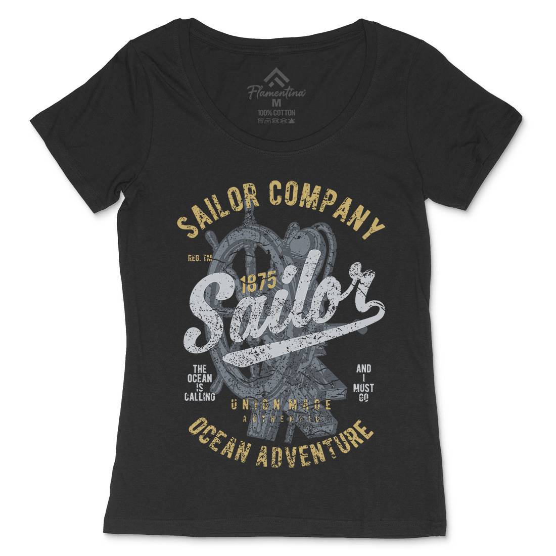 Sailor Womens Scoop Neck T-Shirt Navy A750