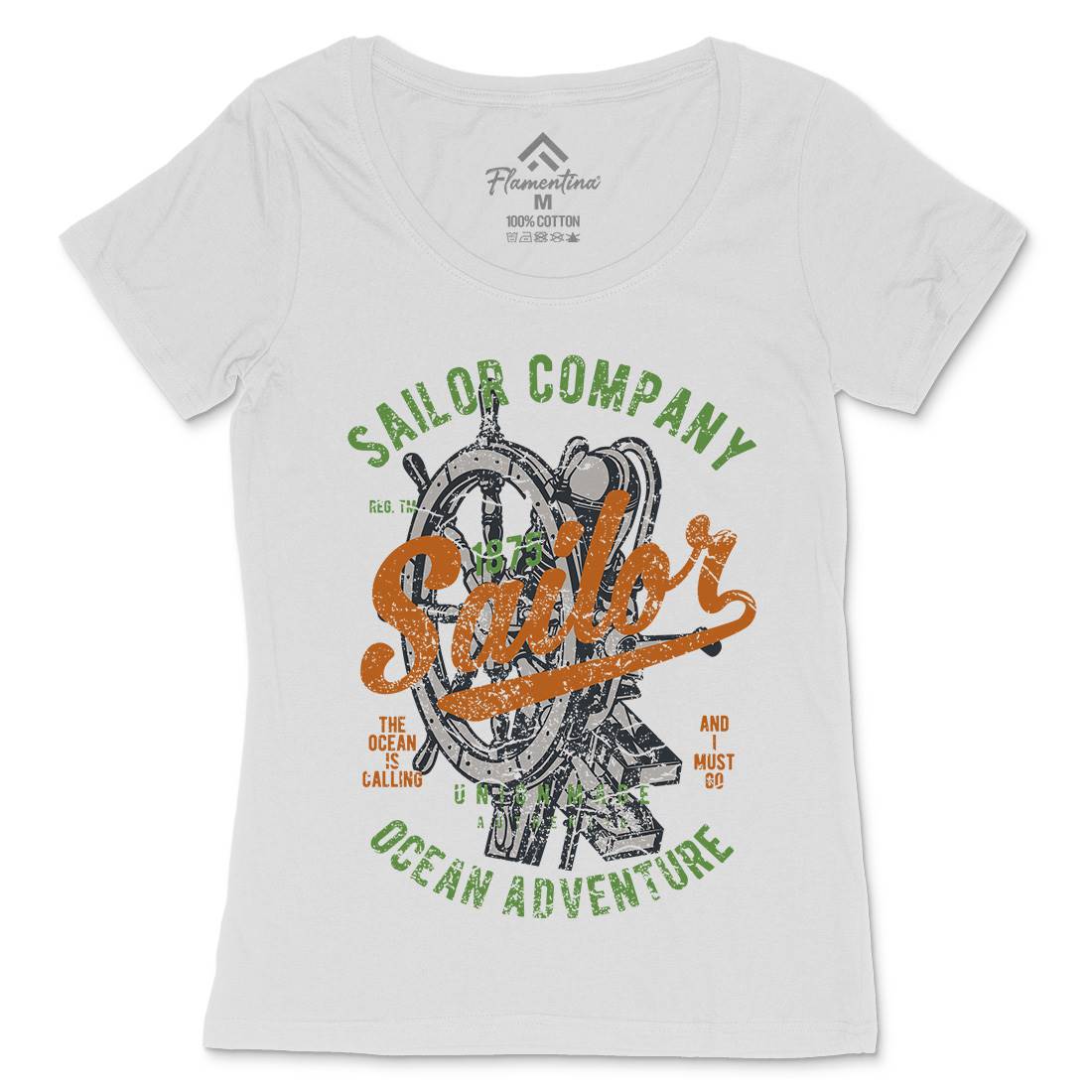 Sailor Womens Scoop Neck T-Shirt Navy A750