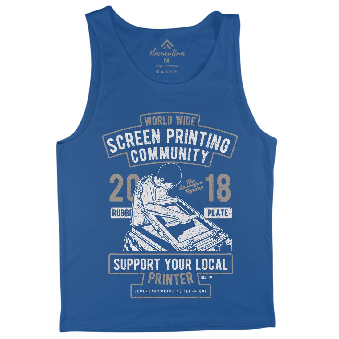 Screen Printing Community Mens Tank Top Vest Work A751