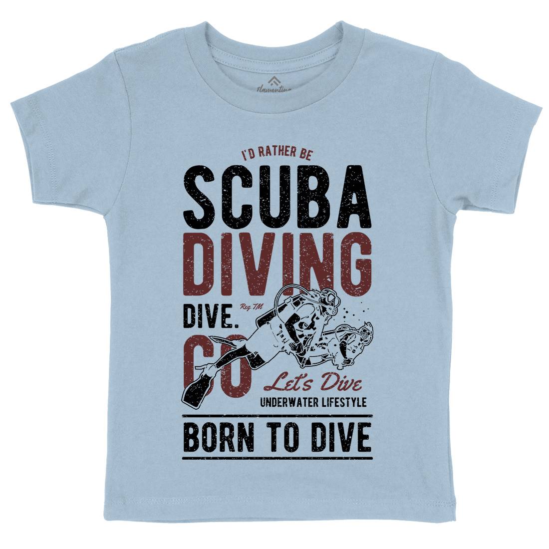 Scuba Diving Kids Crew Neck T-Shirt Sport A752