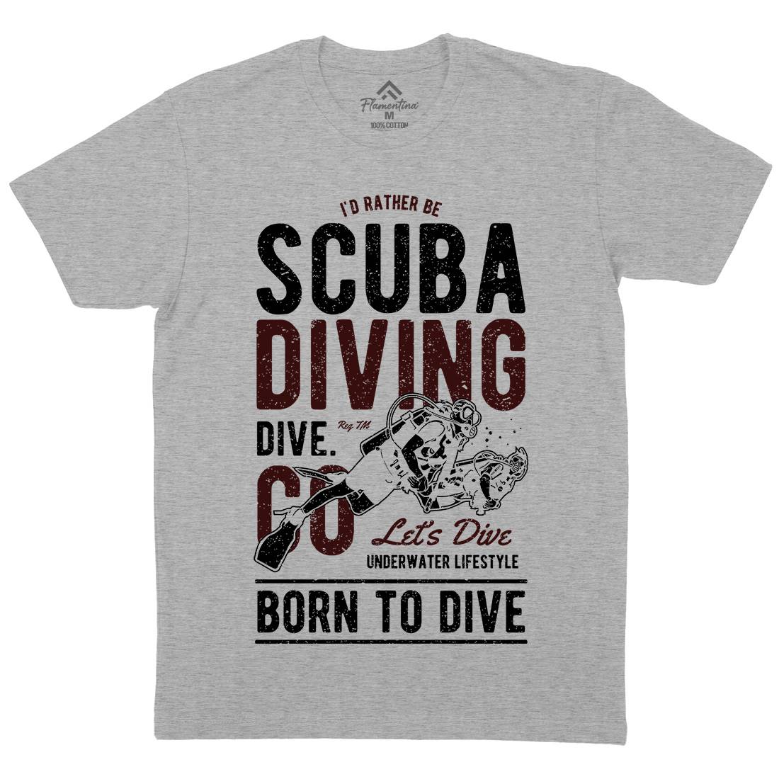 Scuba Diving Mens Crew Neck T-Shirt Sport A752