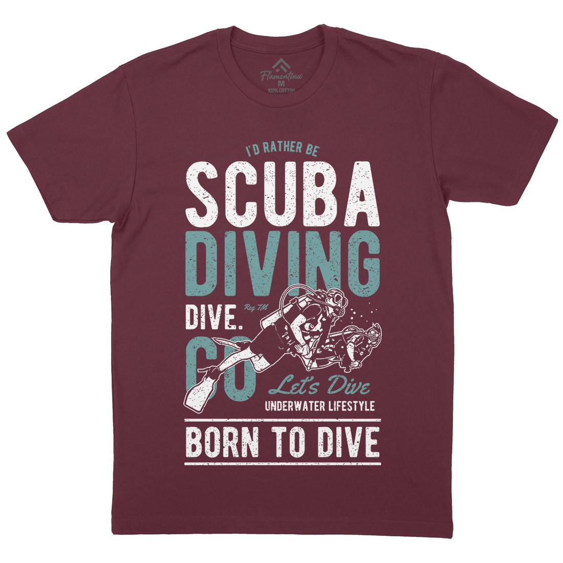 Scuba Diving Mens Crew Neck T-Shirt Sport A752