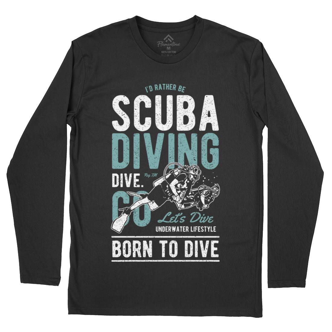 Scuba Diving Mens Long Sleeve T-Shirt Sport A752