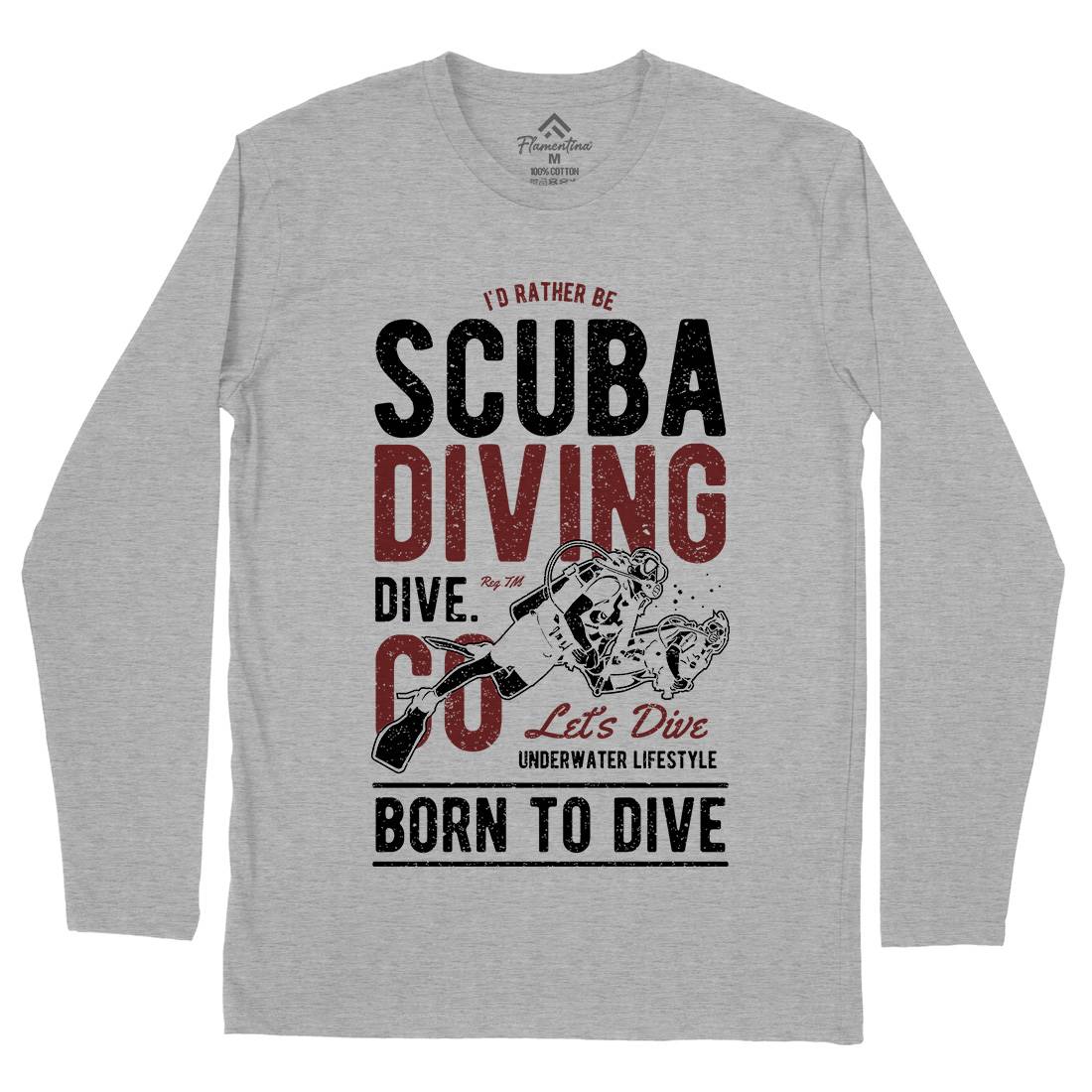 Scuba Diving Mens Long Sleeve T-Shirt Sport A752