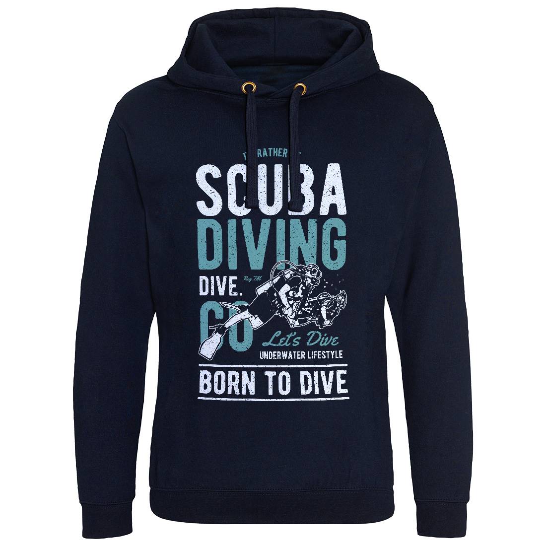Scuba Diving Mens Hoodie Without Pocket Sport A752