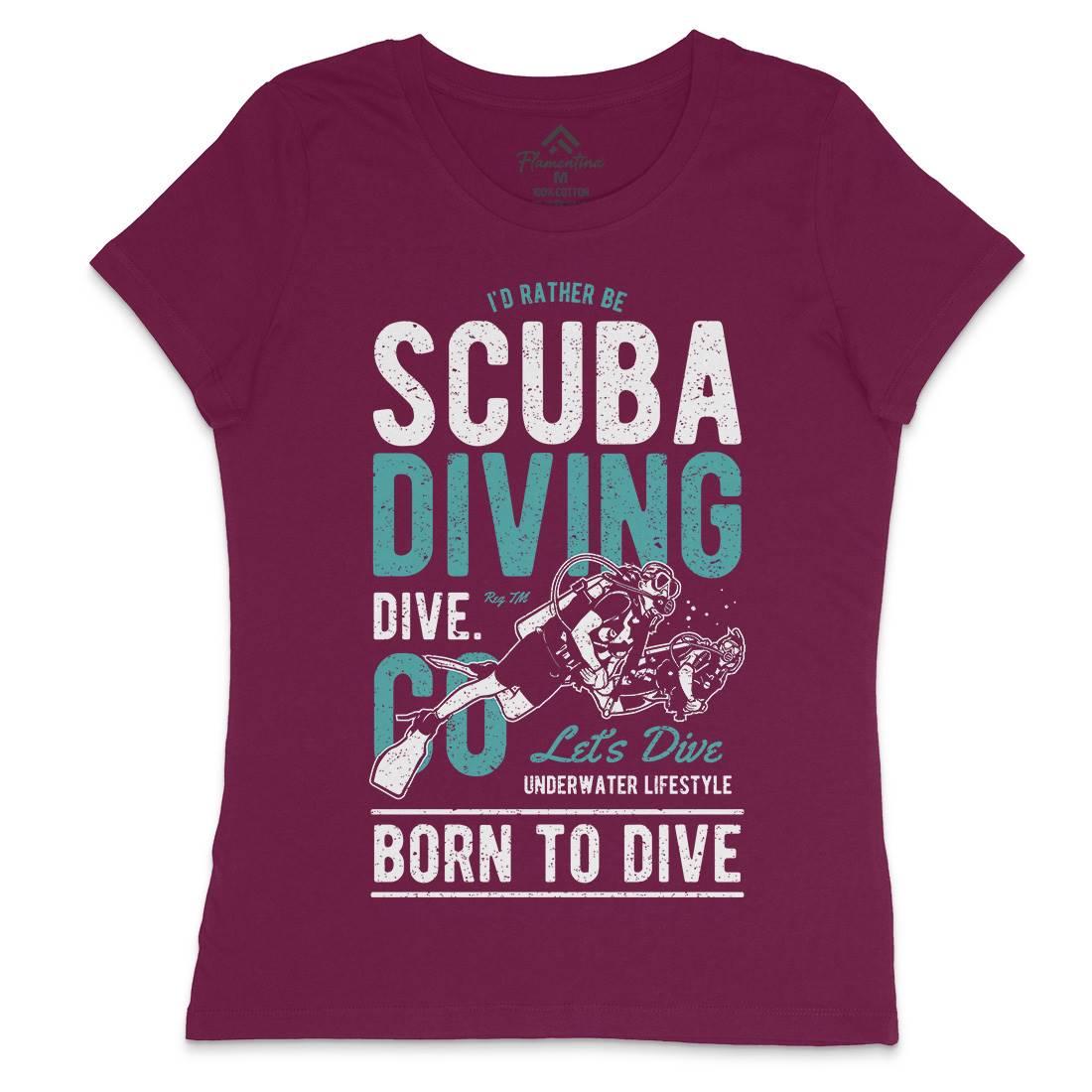 Scuba Diving Womens Crew Neck T-Shirt Sport A752
