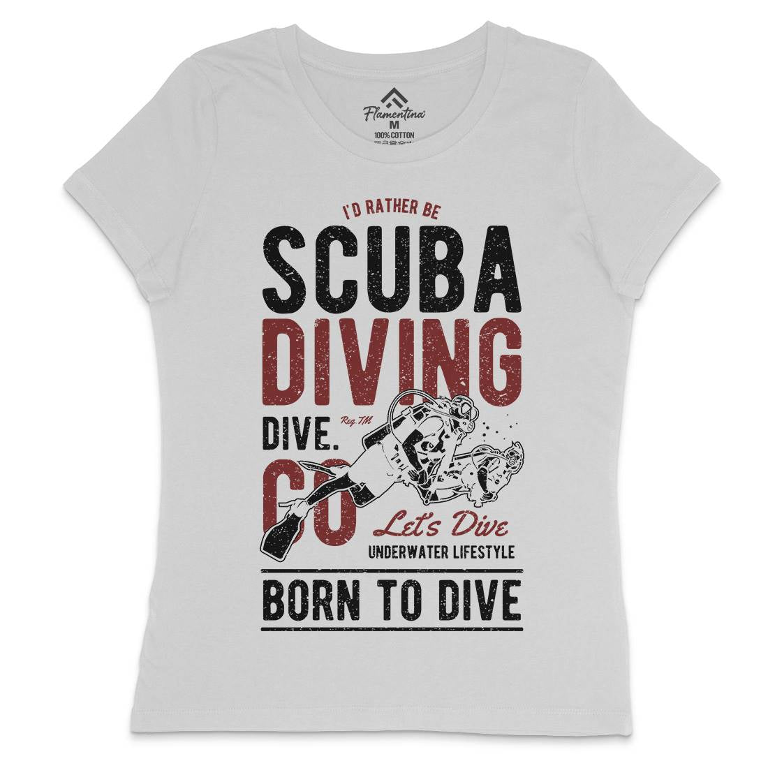 Scuba Diving Womens Crew Neck T-Shirt Sport A752
