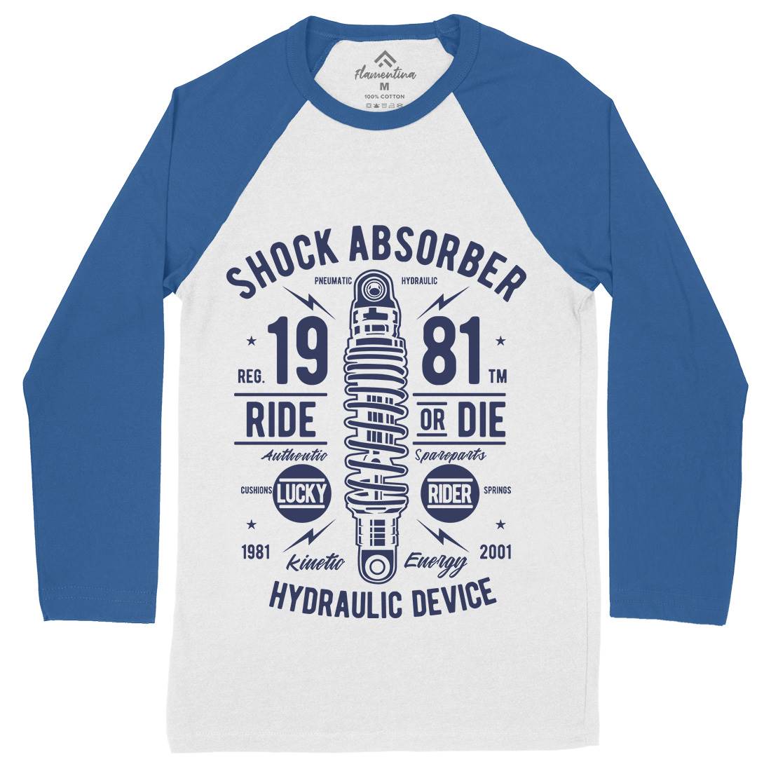 Shock Absorber Mens Long Sleeve Baseball T-Shirt Motorcycles A753