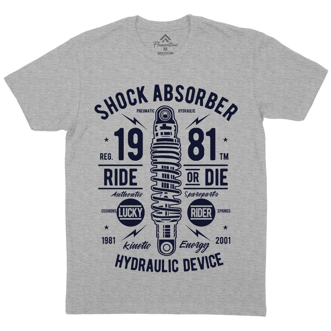 Shock Absorber Mens Crew Neck T-Shirt Motorcycles A753