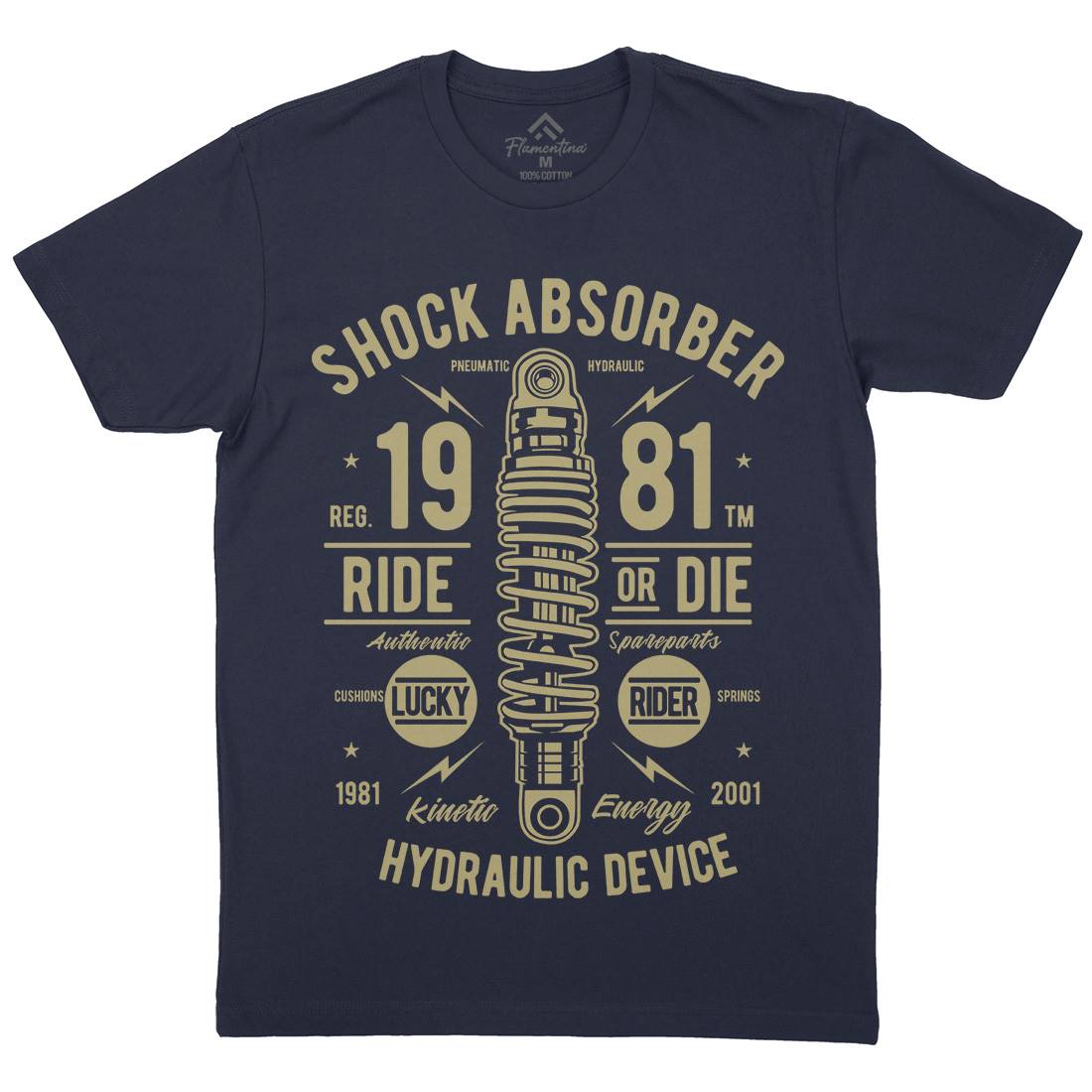 Shock Absorber Mens Crew Neck T-Shirt Motorcycles A753