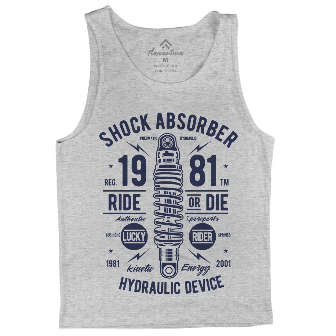 Shock Absorber Mens Tank Top Vest Motorcycles A753