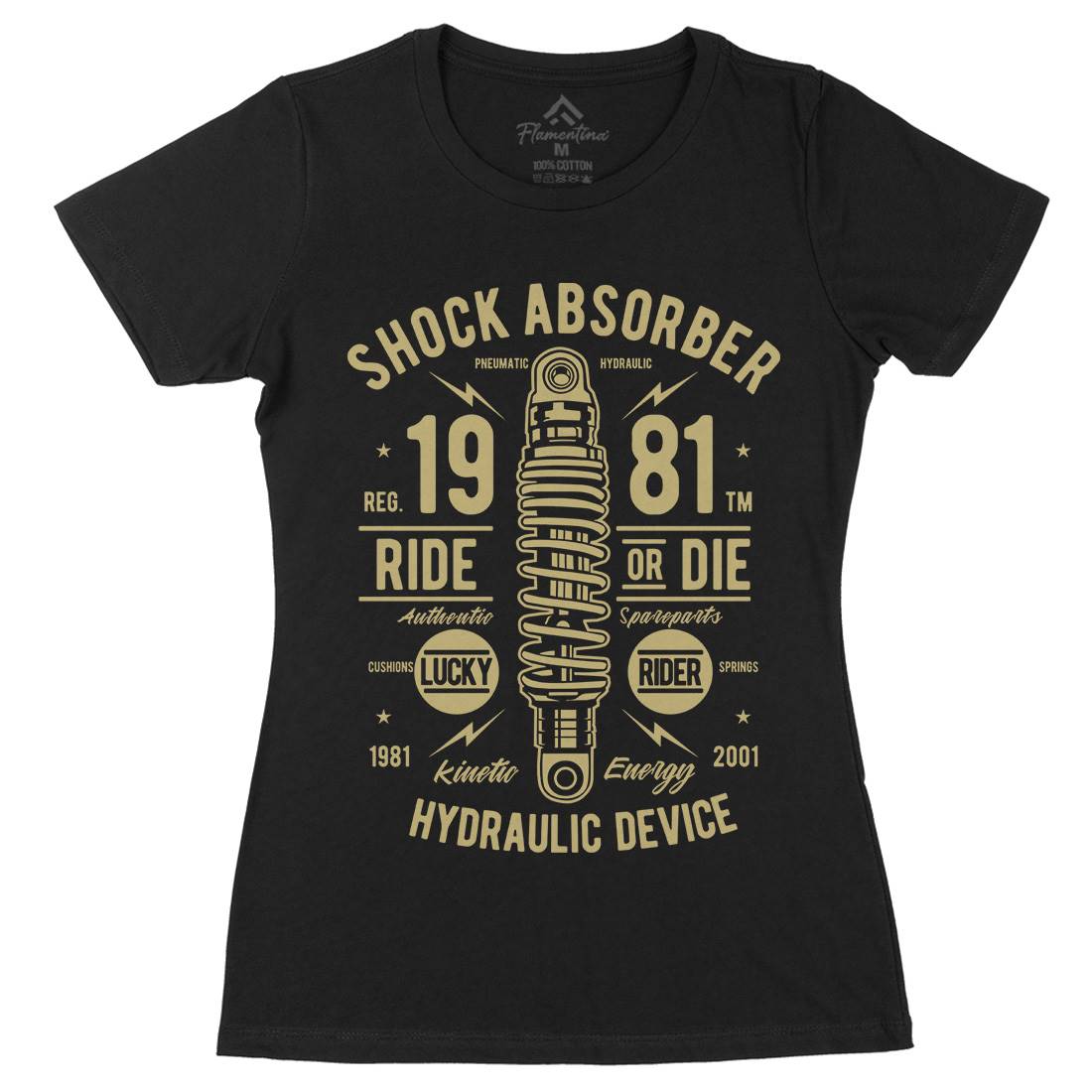 Shock Absorber Womens Organic Crew Neck T-Shirt Motorcycles A753