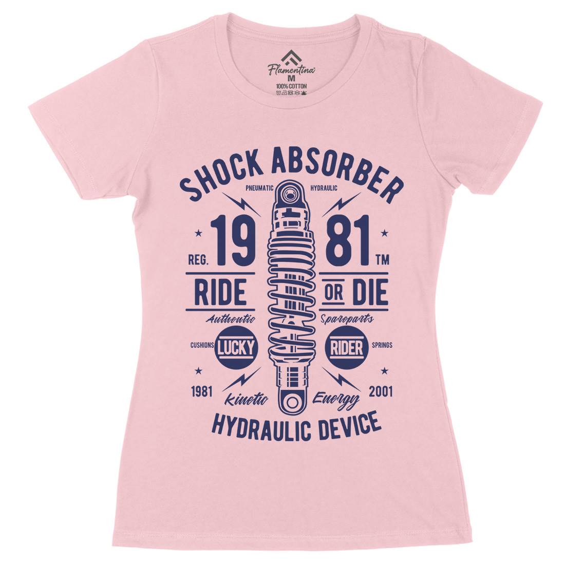 Shock Absorber Womens Organic Crew Neck T-Shirt Motorcycles A753