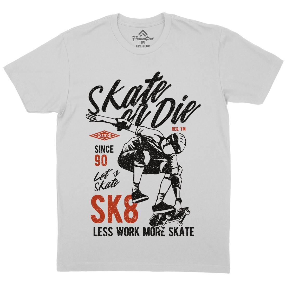 Or Die Mens Crew Neck T-Shirt Skate A754