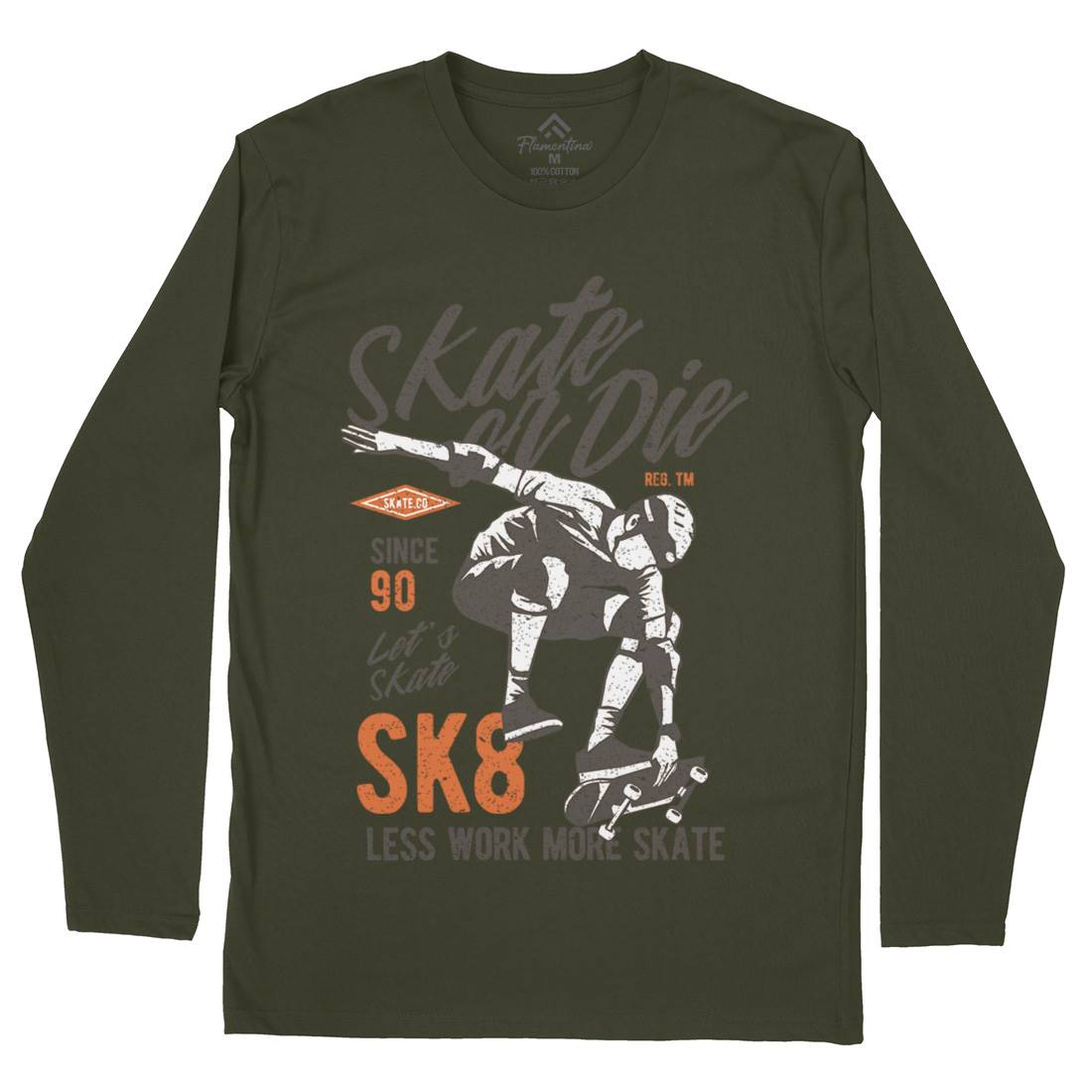 Or Die Mens Long Sleeve T-Shirt Skate A754