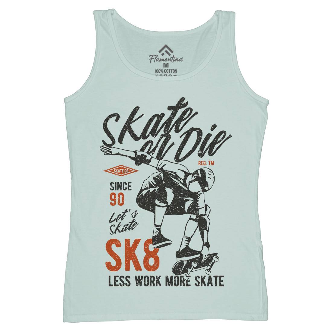 Or Die Womens Organic Tank Top Vest Skate A754
