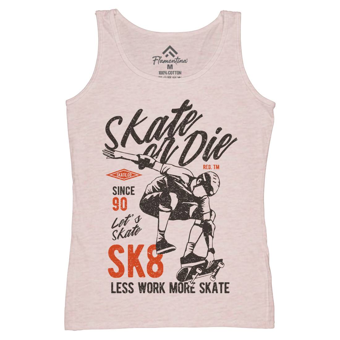 Or Die Womens Organic Tank Top Vest Skate A754