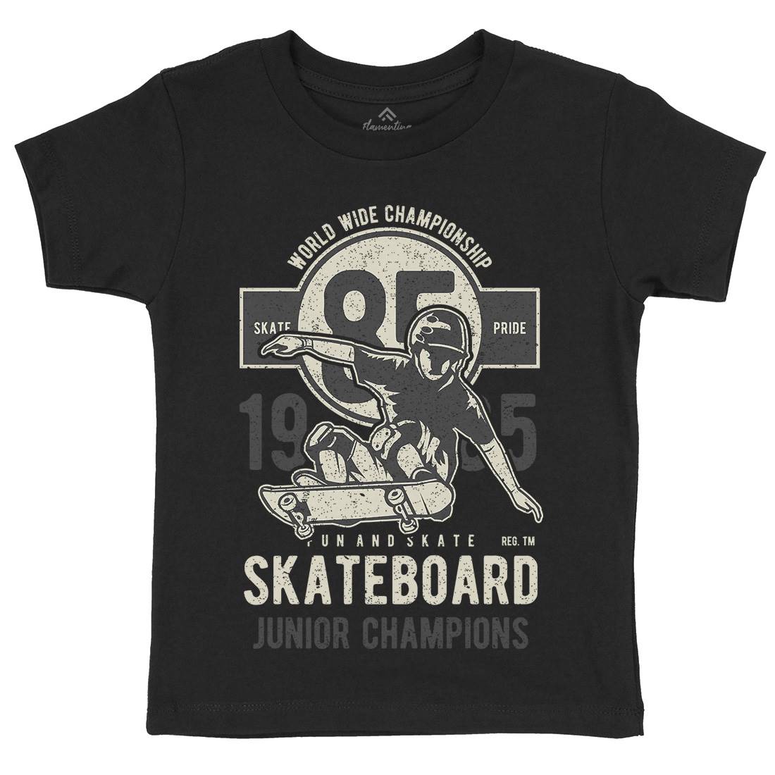 Skateboard Junior Champions Kids Organic Crew Neck T-Shirt Skate A755