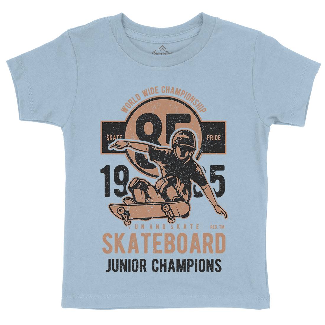 Skateboard Junior Champions Kids Crew Neck T-Shirt Skate A755