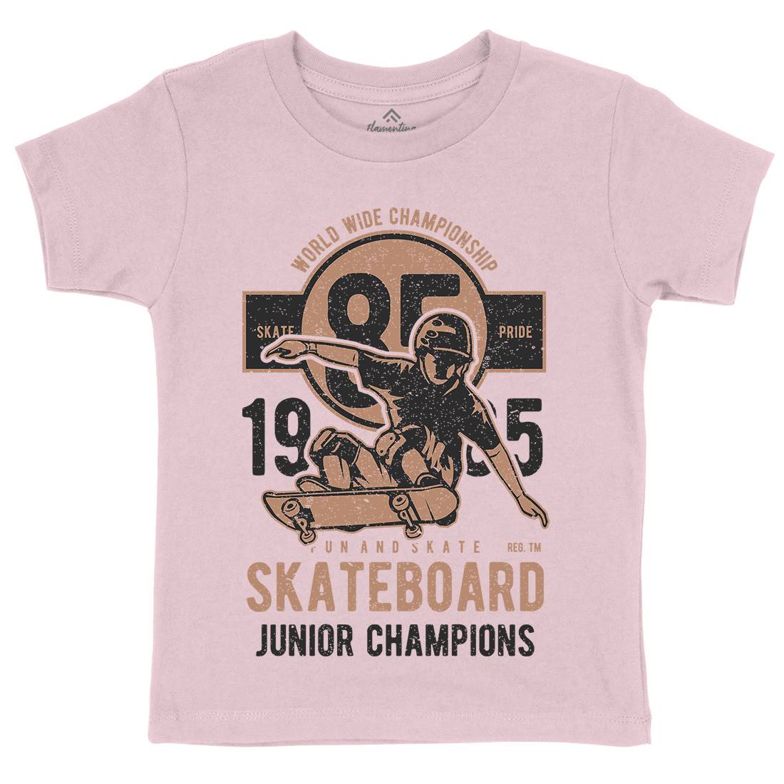 Skateboard Junior Champions Kids Crew Neck T-Shirt Skate A755