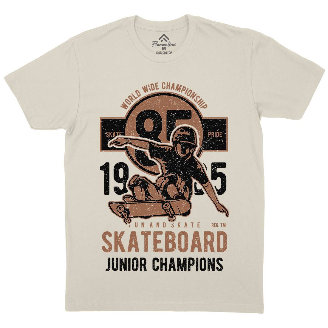 Skateboard Junior Champions Mens Organic Crew Neck T-Shirt Skate A755