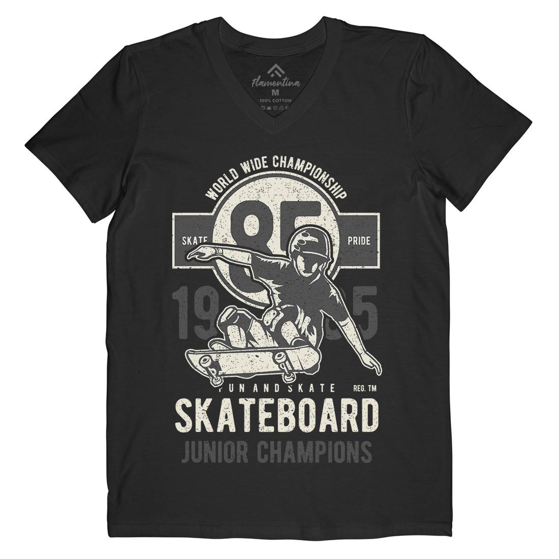 Skateboard Junior Champions Mens Organic V-Neck T-Shirt Skate A755