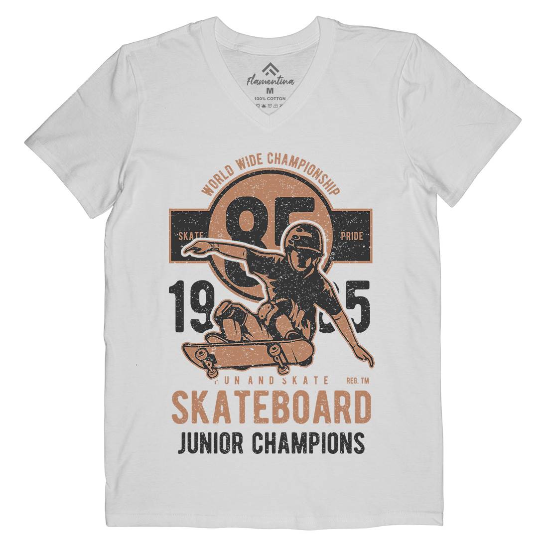 Skateboard Junior Champions Mens V-Neck T-Shirt Skate A755