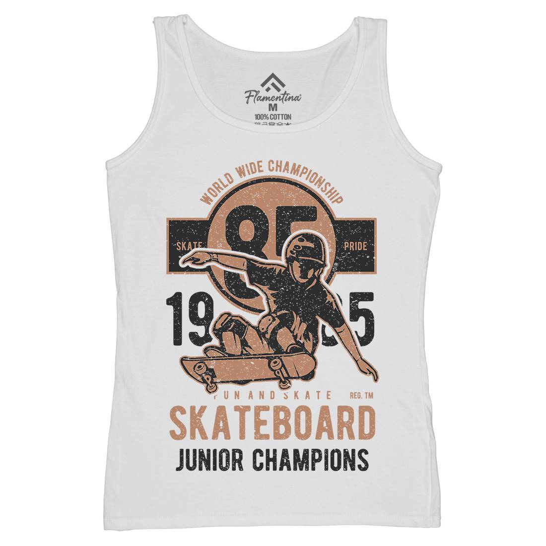 Skateboard Junior Champions Womens Organic Tank Top Vest Skate A755