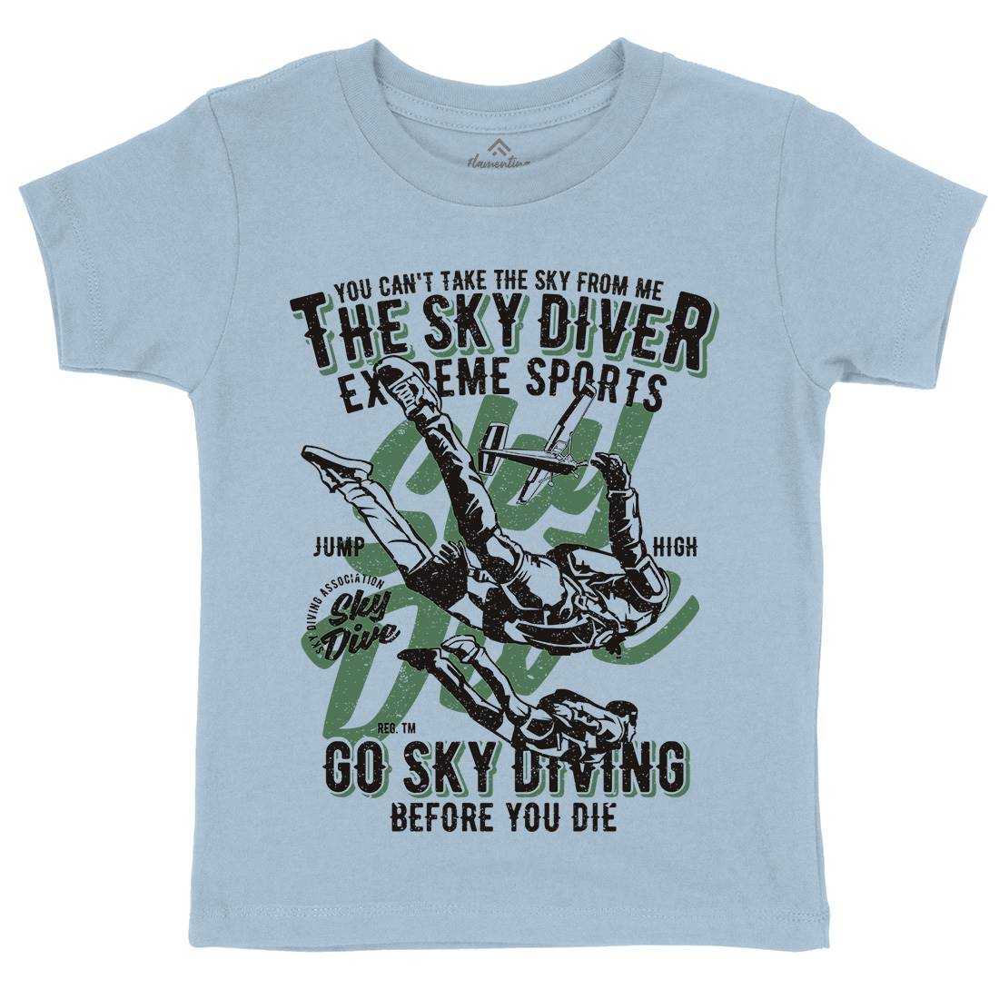 Sky Diver Kids Organic Crew Neck T-Shirt Sport A757