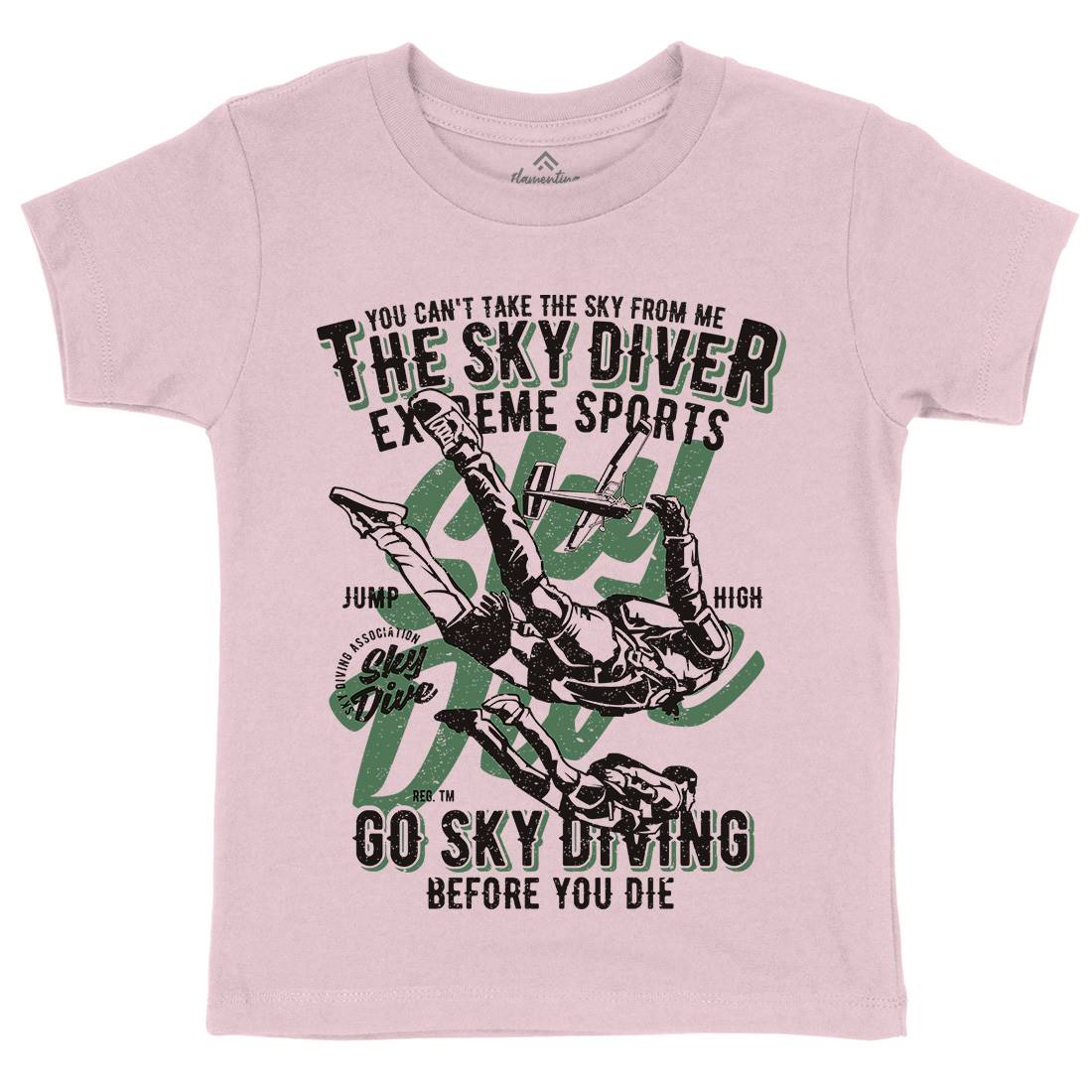 Sky Diver Kids Organic Crew Neck T-Shirt Sport A757
