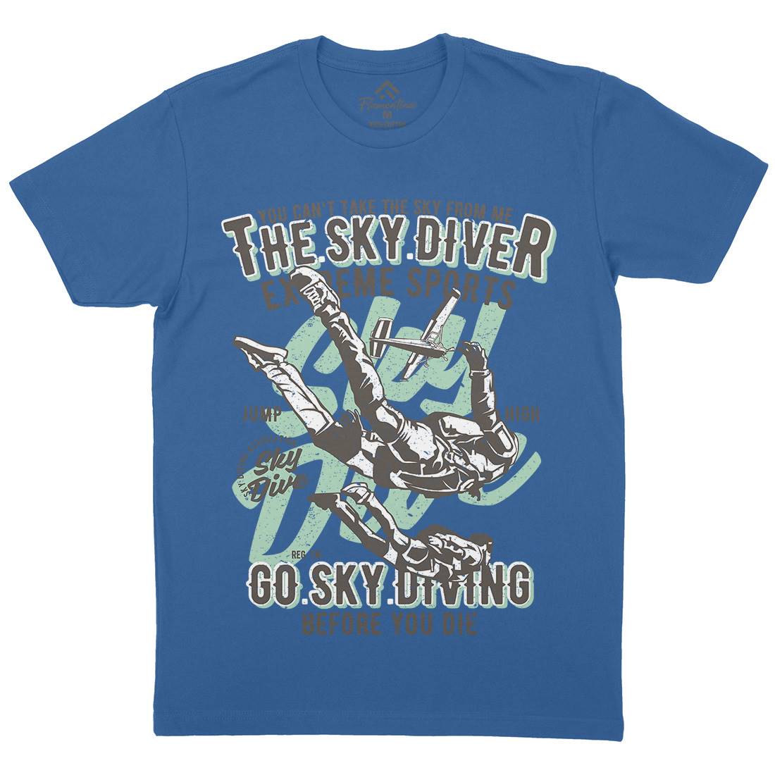 Sky Diver Mens Crew Neck T-Shirt Sport A757