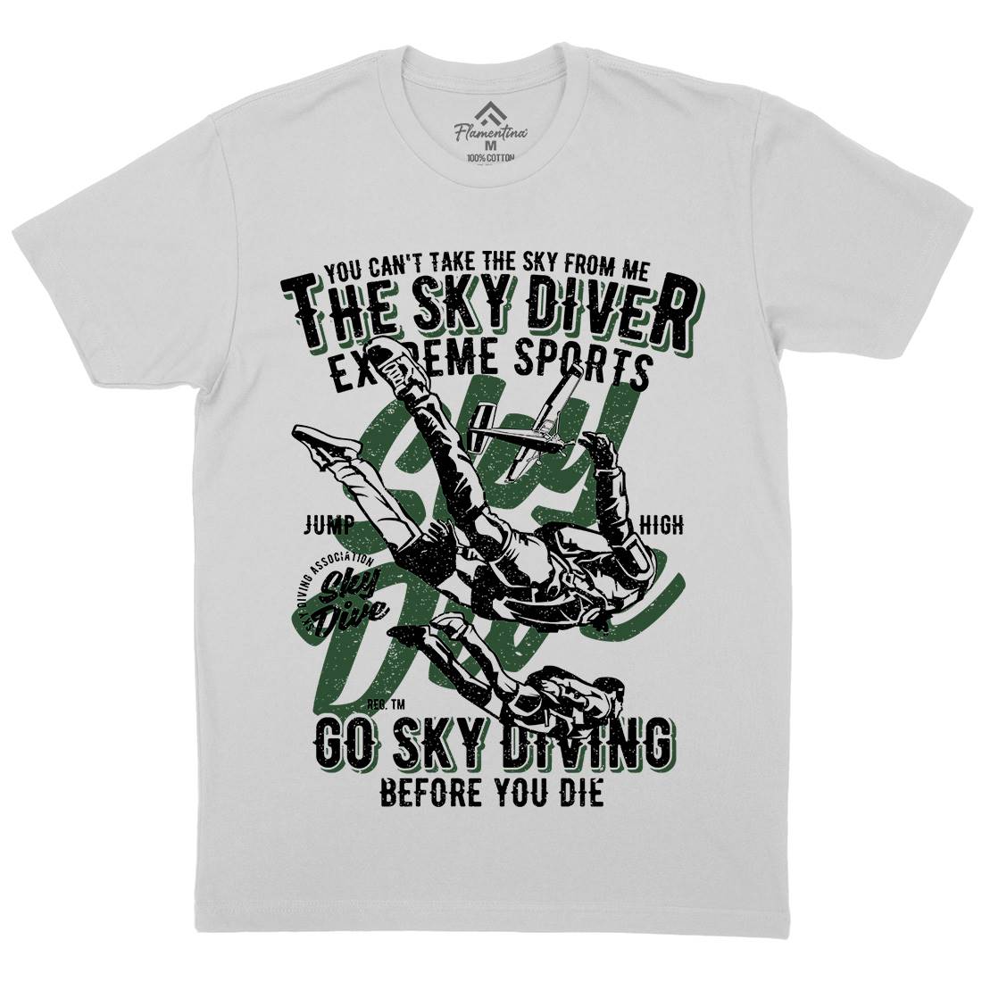 Sky Diver Mens Crew Neck T-Shirt Sport A757