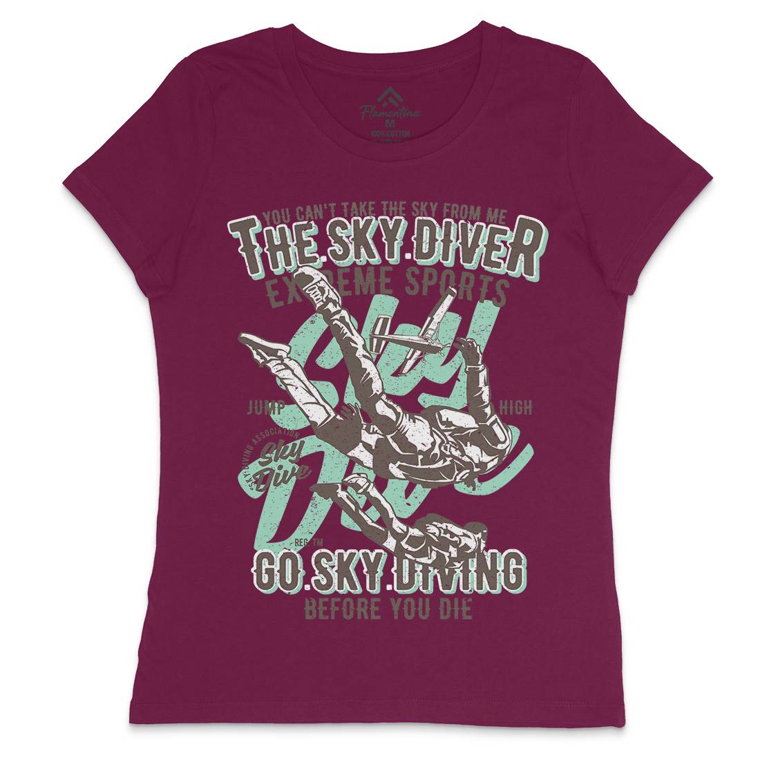 Sky Diver Womens Crew Neck T-Shirt Sport A757