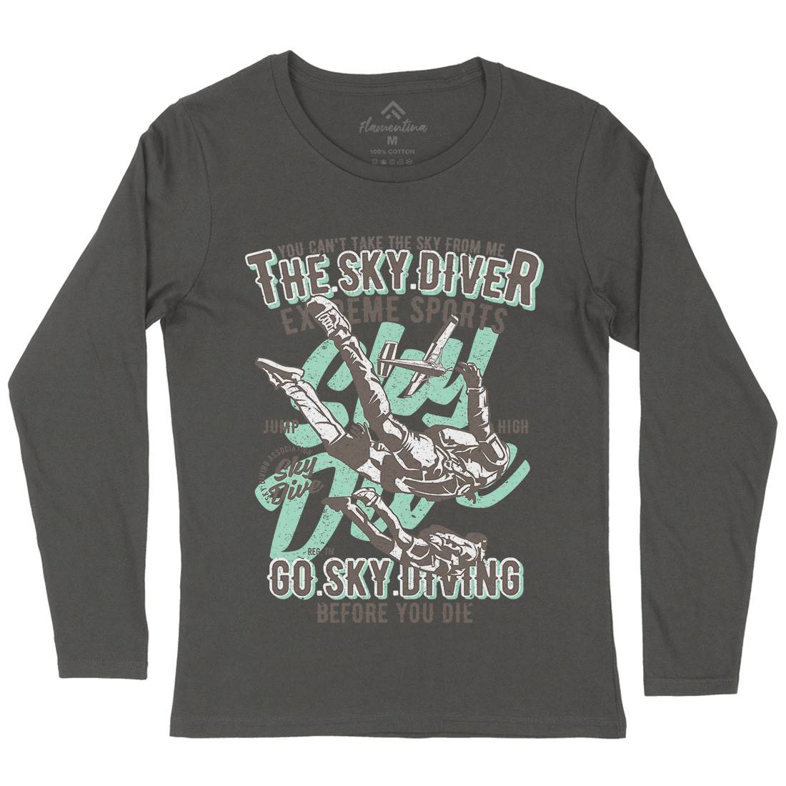 Sky Diver Womens Long Sleeve T-Shirt Sport A757