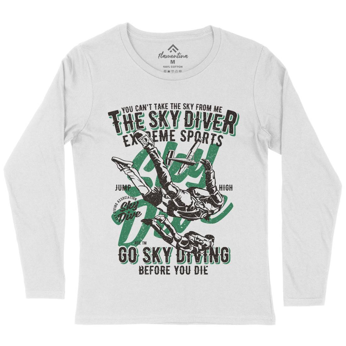 Sky Diver Womens Long Sleeve T-Shirt Sport A757