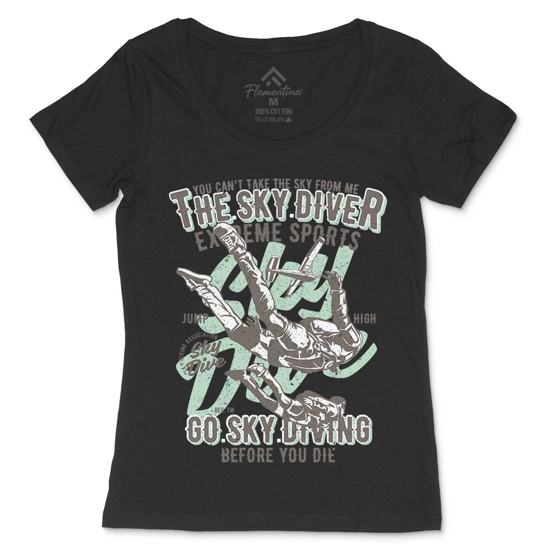 Sky Diver Womens Scoop Neck T-Shirt Sport A757