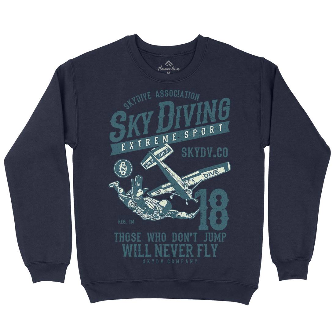 Sky Diving Kids Crew Neck Sweatshirt Sport A758