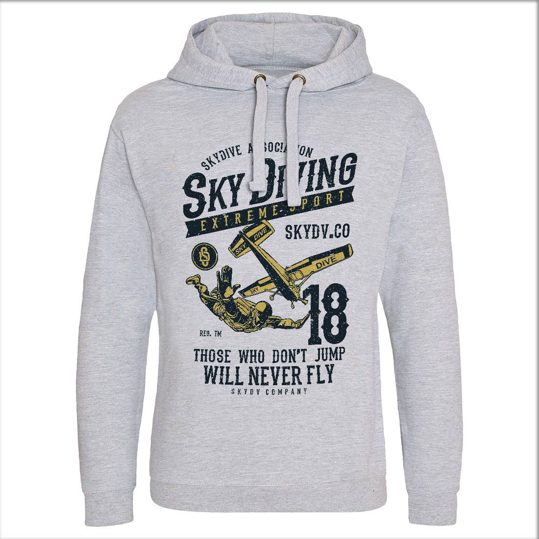 Sky Diving Mens Hoodie Without Pocket Sport A758