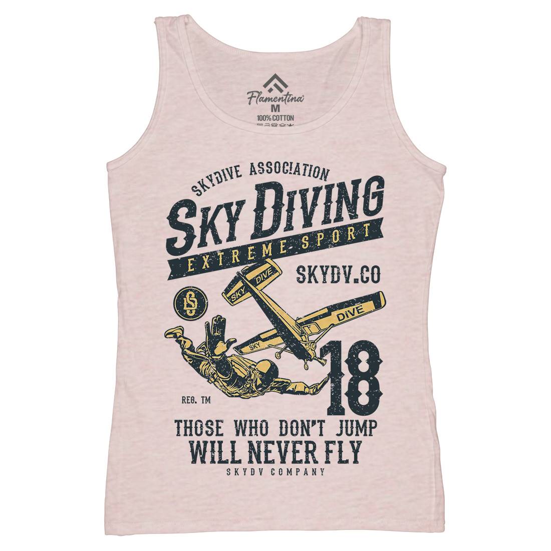 Sky Diving Womens Organic Tank Top Vest Sport A758