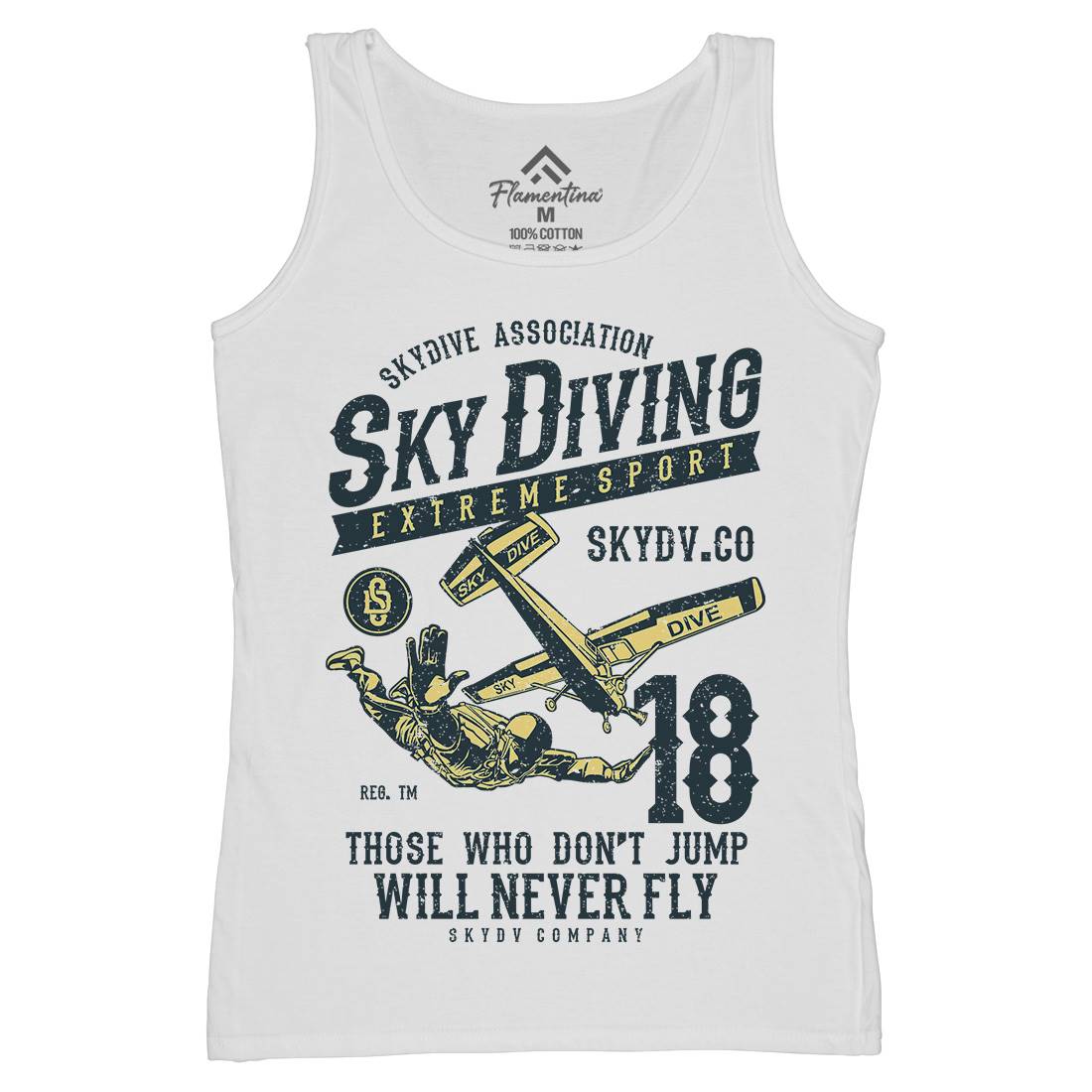 Sky Diving Womens Organic Tank Top Vest Sport A758
