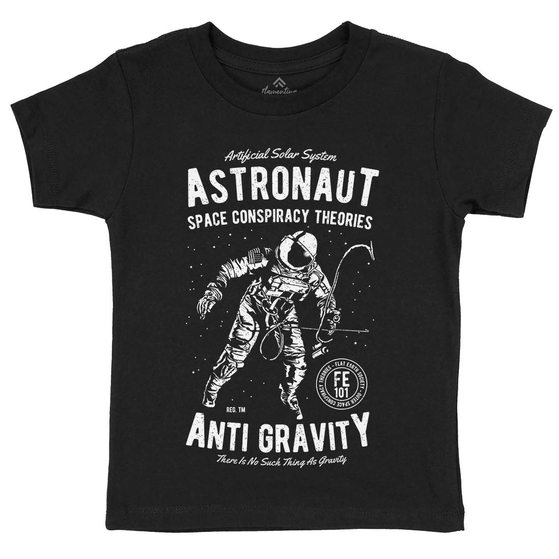 Conspiracy Theories Kids Crew Neck T-Shirt Space A759