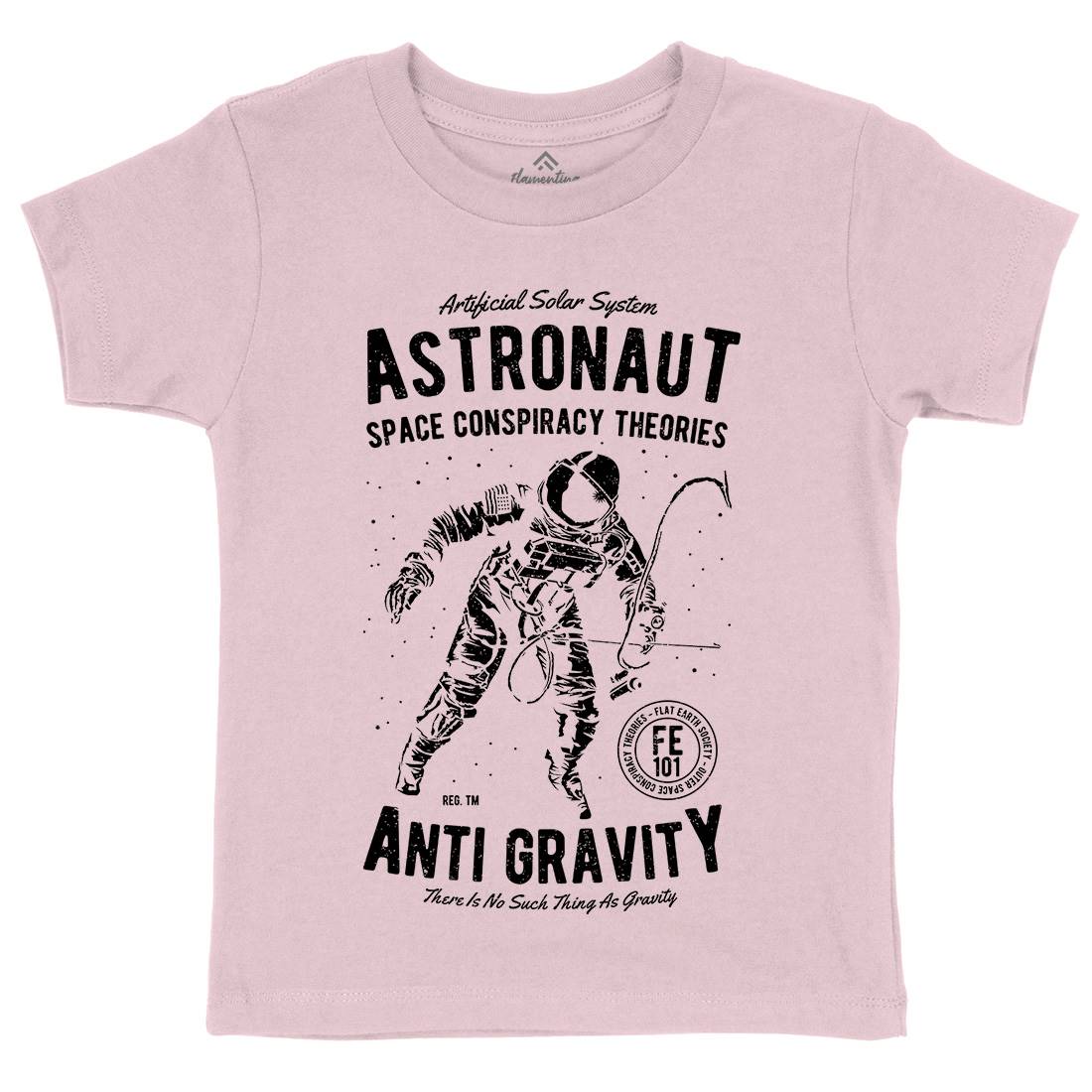 Conspiracy Theories Kids Organic Crew Neck T-Shirt Space A759