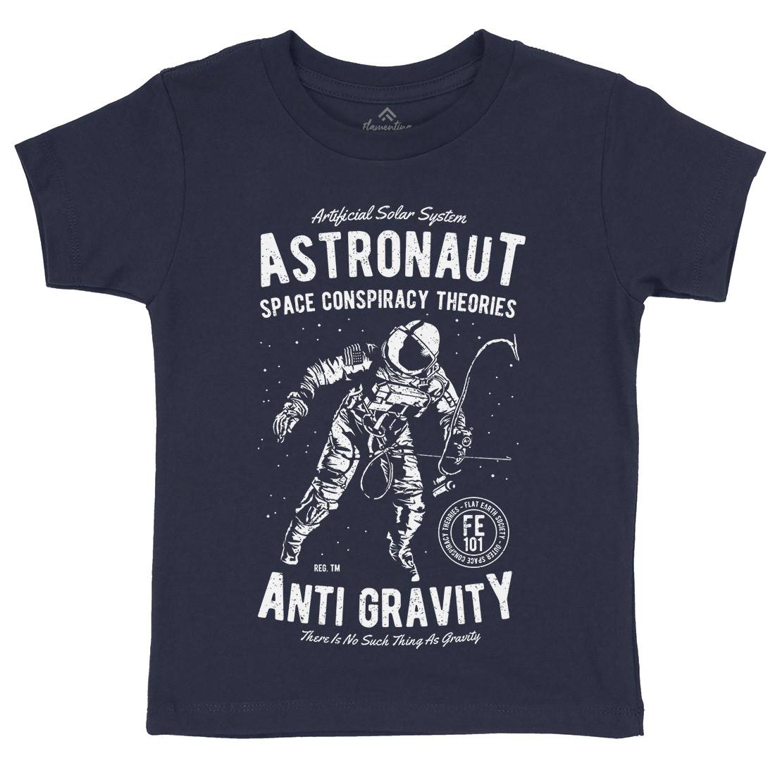 Conspiracy Theories Kids Organic Crew Neck T-Shirt Space A759