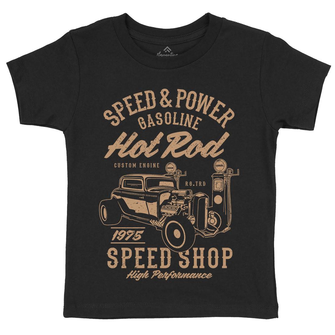 Speed Power Kids Organic Crew Neck T-Shirt Cars A760