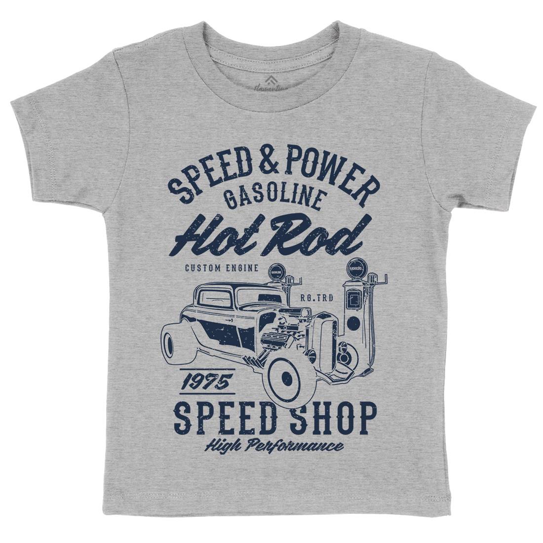 Speed Power Kids Crew Neck T-Shirt Cars A760