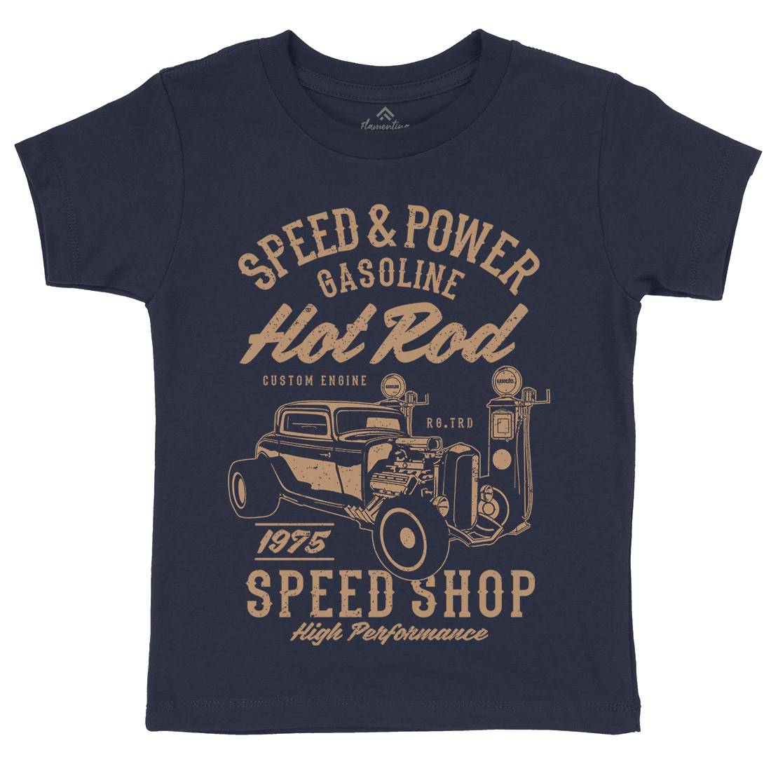 Speed Power Kids Organic Crew Neck T-Shirt Cars A760