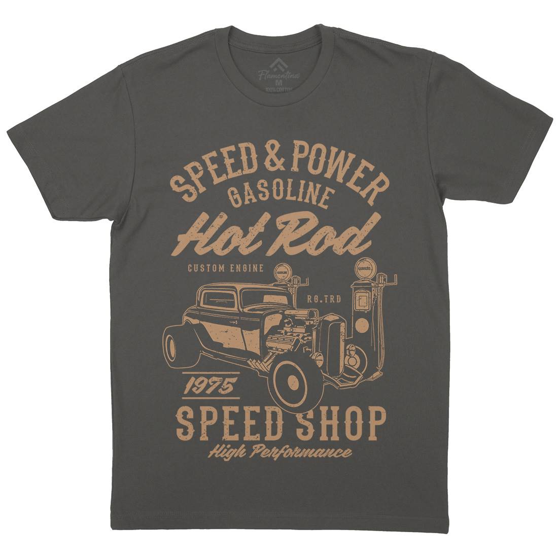 Speed Power Mens Crew Neck T-Shirt Cars A760